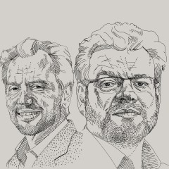 Луїджі Зінгалес і Петро Чернишов /ілюстрація Ілля Колесник для Forbes Ukraine