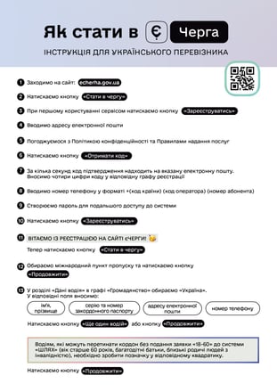 На 16 пунктах пропуска со странами Европы заработала єлектронная очередь /Фото 1