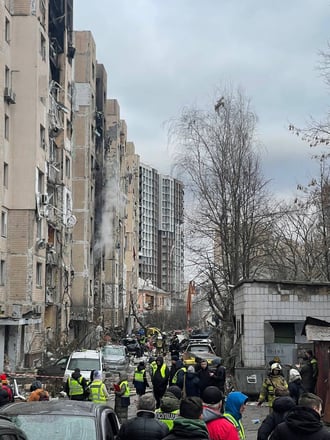В многоэтажке в Соломенском районе Киева более 30 пострадавших из-за российской атаки (фото) /Фото 2