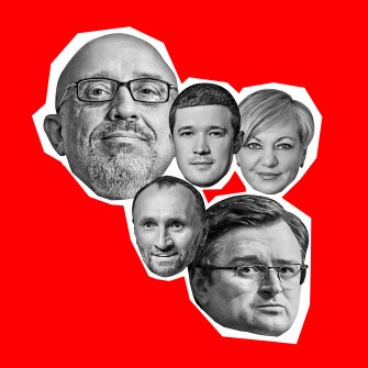 Алексей Резников, Михаил Федоров, Валерия Гонтарева, Игорь Гуменный, Дмитрий Кулеба. Фото Минцифры. Коллаж Анна Наконечная /Getty Images, Александр Чекменев