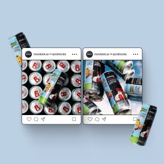 Банка «Живчик» з брендінгом monobank /коллаж Анастасия Решетник