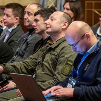 «Економіка потребує участі ветеранів- підприємців, – переконаний бізнесмен та військовий Сергій Позняк. – І ми готові». На фото він на Саміті експортерів Forbes. /Наталля Кравчук