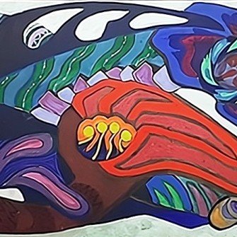 Киевскую мозаику «Ветер» Алла Горская создала вместе с Виктором Зарецким и Борисом Плаксием в 1967 году. /Wikipedia/Rasal Hague