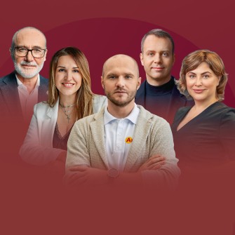 Зліва направо: Віктор Іванчик, Анна Щербакова, Тарас Панасенко, Максим Шкіль, Світлана Шарамок /колаж Анастасія Левицька