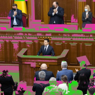 Володимир Зеленський під час виступу у Верховній Раді /прес-центр Президента України