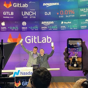 Сід Сібранді і Дмитро Запорожець, співзасновники GitLab. Фото Villi Iltchev / twitter.com/villi