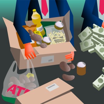 Список найбільших постачальників їжі для ЗСУ /иллюстрация Илья Колесник для Forbes Ukraine