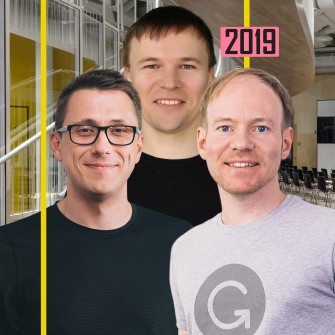 Зліва направо – засновники Grammarly Макс Литвин, Дмитро Лідер і Олексій Шевченко. Фото Grammarly