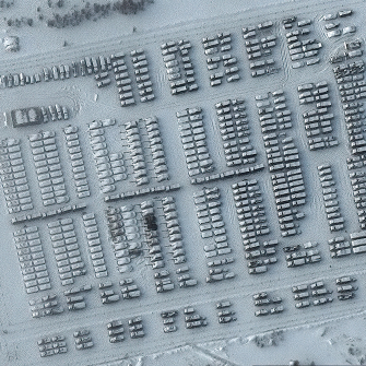 На спутниковом снимке видны заснеженные российские военные машины, припаркованные в Ельне, Россия, 19 января. Ельня находится на северо-западе Смоленской области России, примерно в 120 км от границы с Беларусью и в 260 км от Украины. /Getty Images