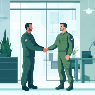 офіцер з питань ветеранів /Зображення згенеровано ШІ Midjourney в співавторстві з Анастасією Савеленко