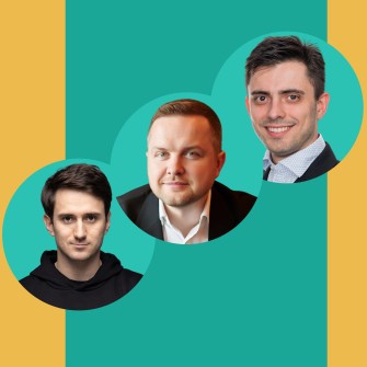 Дмитро Швець, Дмитро Волконський і Олег Рогінський. Фото з особистого архіву / Ілюстрація Анна Наконечна