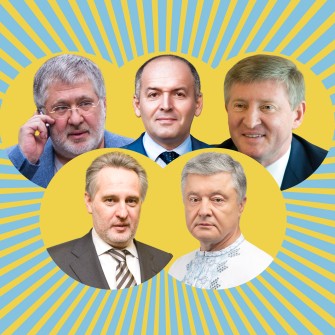 Ігор Коломойський, Віктор Пінчук, Рінат Ахметов, Дмитро Фірташ, Петро Порошенко. Колаж Анна Наконечна /Getty Images/Shutterstock