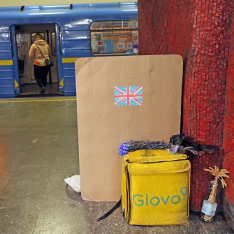 Київський метрополітен виконує функцію бомбосховища, 13 березня 2022. /Getty Images