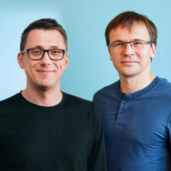 Співзасновники Grammarly Олексій Шевченко (ліворуч) та Максим Литвин. Фото Grammarly