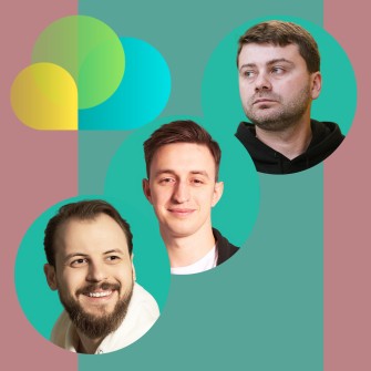 Зліва направо: засновники Belkins Михайло Максимов і Владислав Подоляко, керуючий партнер Insoft Partners Віталій Горовий. Фото з особистого архіву / Ілюстрація Анна Наконечна