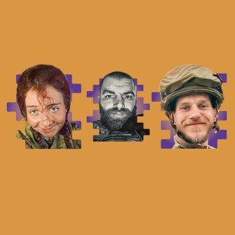 Екатерина Полищук (Пташка), Сергей Волынский (Волына), Дмитрий Козацкий (Орест) /из личного архива