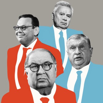 Владельцы крупных российских компаний Михаил Фридман, Вагит Алекперов, Алишер Усманов и Игорь Сечин. /коллаж Александра Карасева/Анна Наконечная