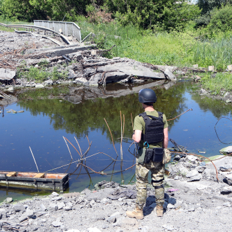 Підірваний міст за 20 км від українсько-російського кордону, Харківська область /Getty Images