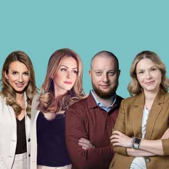 Зліва направо: Єлизавета Юрушева, Марія Пінчук, Андрій Ставніцер, Анна Тігіпко. /Олександр Чекменьов/особистий архів