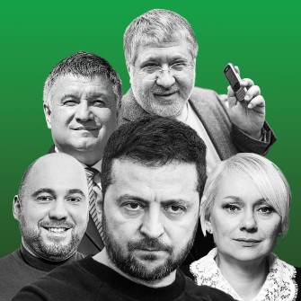 Володимир Зеленський, Вадим Столар, Оксана Датій, Арсен Аваков, Ігор Коломойський /Getty Images/Vladyslav Sodel/Shutterstock/Державна податкова служба України/колаж Анна Наконечна