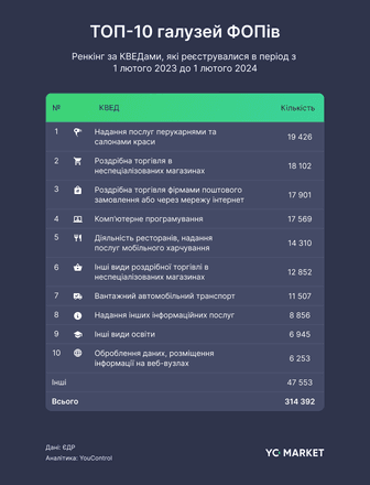 Українці торік відкрили рекордну кількість ФОПів. Їхня кількість перевищила 314 000 /Фото 2