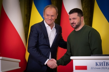 Дональд Туск і Володимир Зеленський /Офіс президента України