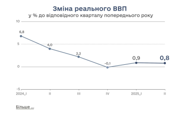 Зростання реального ВВП України у другому кварталі сповільнилося до 0,8% – Держстат /Фото 1