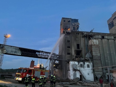 Росія вночі атакувала дронами Київщину та Одещину, пошкоджено морвокзал Ізмаїла, елеватор і зернові ангари (фото) /Фото 1