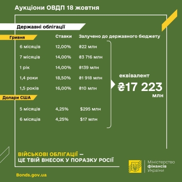 Мінфін залучив до держбюджету через ОВДП рекордні 17,2 млрд грн /Фото 1
