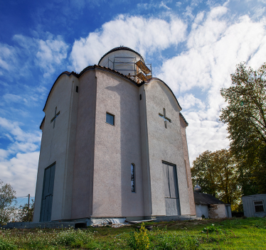 Церковь в Липовке, которую расписывал Анатолий Криволап