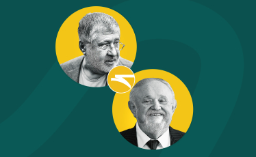 Блокировка доступа к банковскому счету может быть следствием корпоративного конфликта акционеров МАУ – Арона Майберга и Игоря Коломойского. /коллаж Александра Карасева/Анна Наконечная