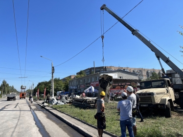 Электрики Elite-Line возобновляют связь в Краматорске после российского ракетного обстрела /предоставлено пресс-службой
