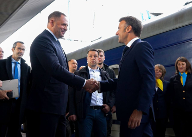 Макрон, Мерц, Стармер і Туск приїхали до Києва /Фото 2