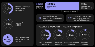 Український експорт IT-послуг у 2023 році вперше не зросте – дослідження /Фото 2