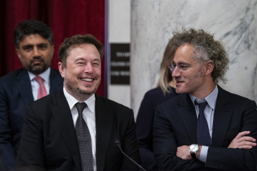 Ілон Маск Алекс Карп Palantir /Getty Images