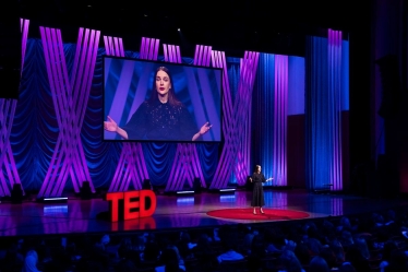 Oleksandra Matviychuk during a speech at TEDWomen conferences. /TED