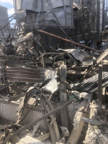 Росіяни зруйнували елеватор «Укрлендфармінгу» Бахматюка на Дніпропетровщині /Фото 1