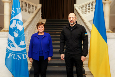 Кристаллина Георгиева и Денис Шмыгаль на встрече в Киеве /с личной страницы Дениса Шмыгаля/facebook.com/dshmyhal