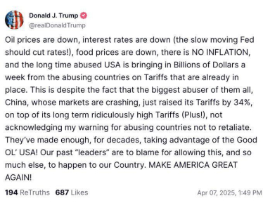 «США получают миллиарды долларов». Трамп заявил о положительных последствиях введения пошлин /Фото 1