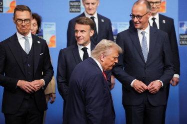 Дональд Трамп Фрідріх Мерц Емманюель Макрон /Getty Images