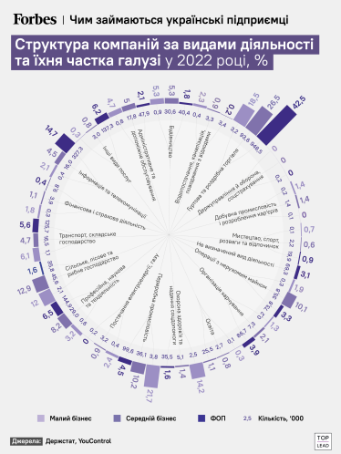 Чим займаються українські підприємці?