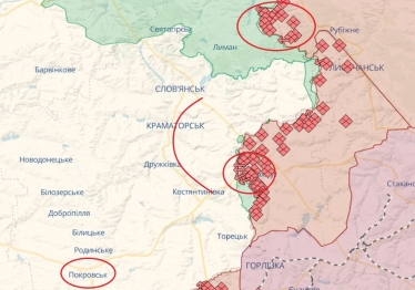 Битва за Донбас, Часів Яр, Лиман, агломерація Слов'янськ – Краматорськ, Покровськ. /Deep State Map