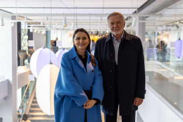 Христина Береговська і Зіновій Козицький у галереї Zenyk Art Gallery /Катерина Москалюк для Forbes Ukraine