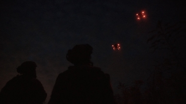 Дроны-бомберы в ночном небе. Фото предоставлено Алексеем Гончаруком