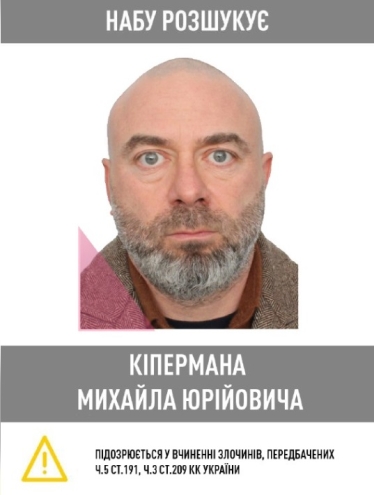 Справа про заволодіння електрикою «Укренерго» на 716 млн грн. НАБУ оголосило в розшук Михайла Кіпермана /Фото 1