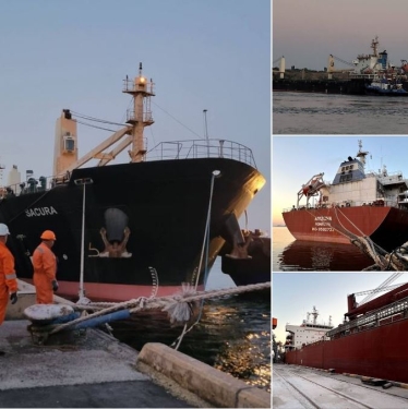 З порту Південний вперше з початку війни вийшло судно з продовольством /Фото 1