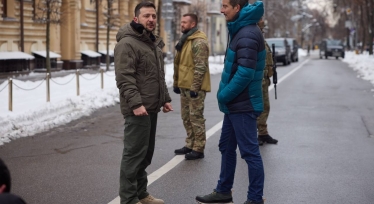 Володимир Зеленський та Беар Ґріллс у Києві