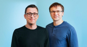 Співзасновники Grammarly Олексій Шевченко (ліворуч) та Максим Литвин. Фото Grammarly