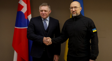 Роберт Фіцо та Денис Шмигаль на переговорах в Ужгороді, 24 січня 2024 року. /песслужба Кабінету міністрів України