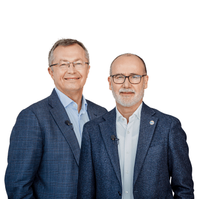 Віктор Іванчик, СЕО агропромислового холдингу «Астарта», і Олександр Писарук, СЕО Райффайзен Банк /Артем Галкин